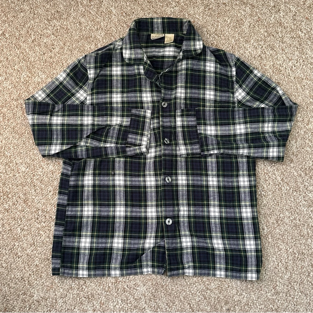 L.L. Bean Men’s Plaid Button-Down Flannel Shirt Medium